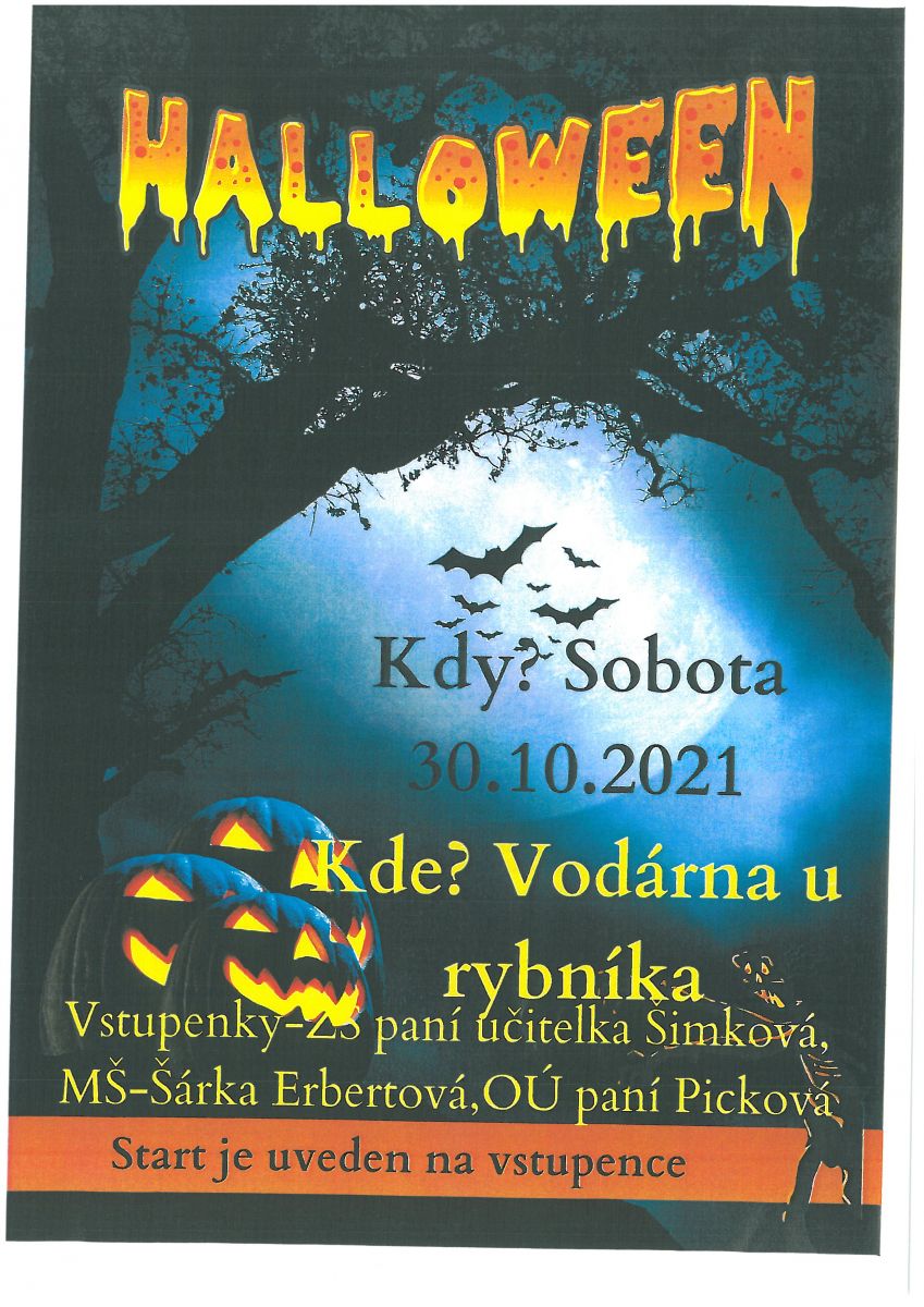 Leták Halloweenské strašení